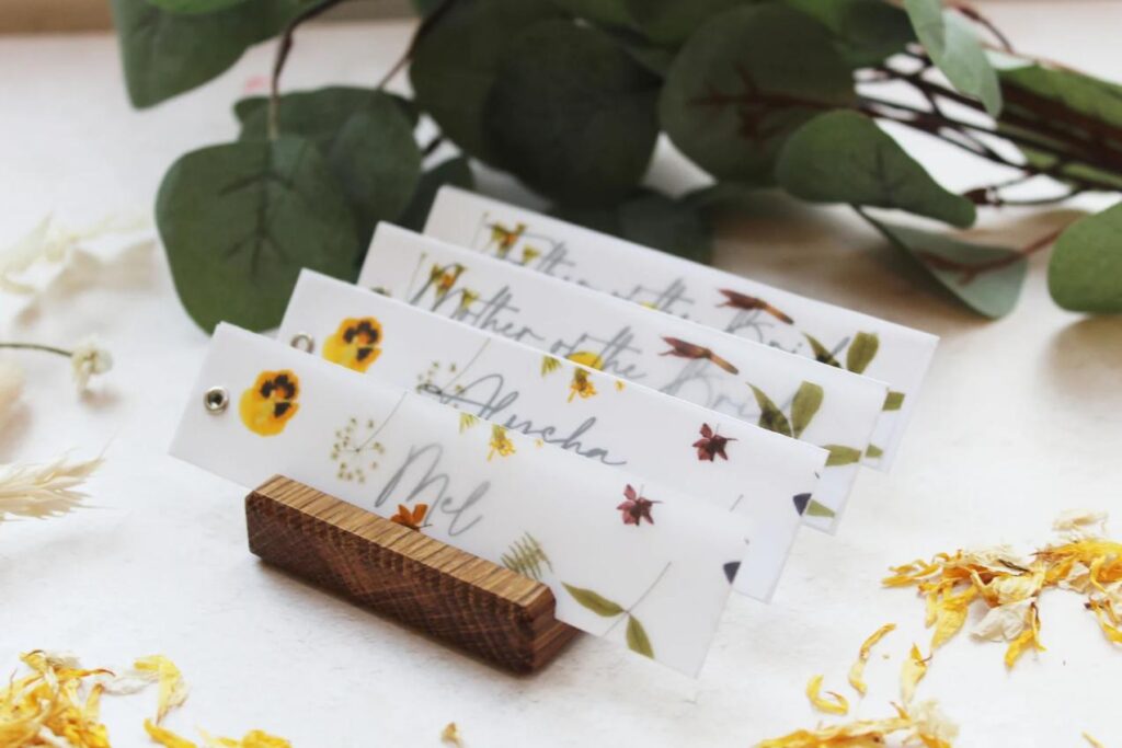 Enhance Elegance of Backyard Wedding Ideas with Handwritten Escort Cards