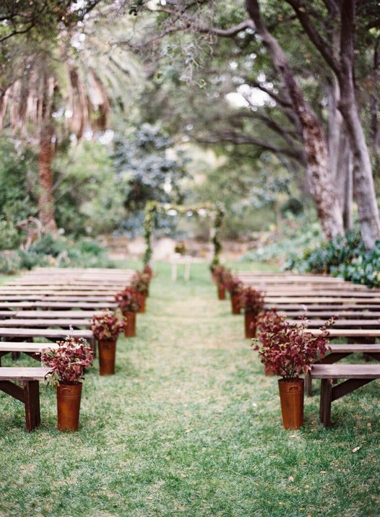 Forest-Style Seating Arrangement for Forest Wedding