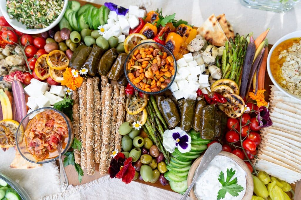 Wedding Food Ideas with Mediterranean Mezze Platter
