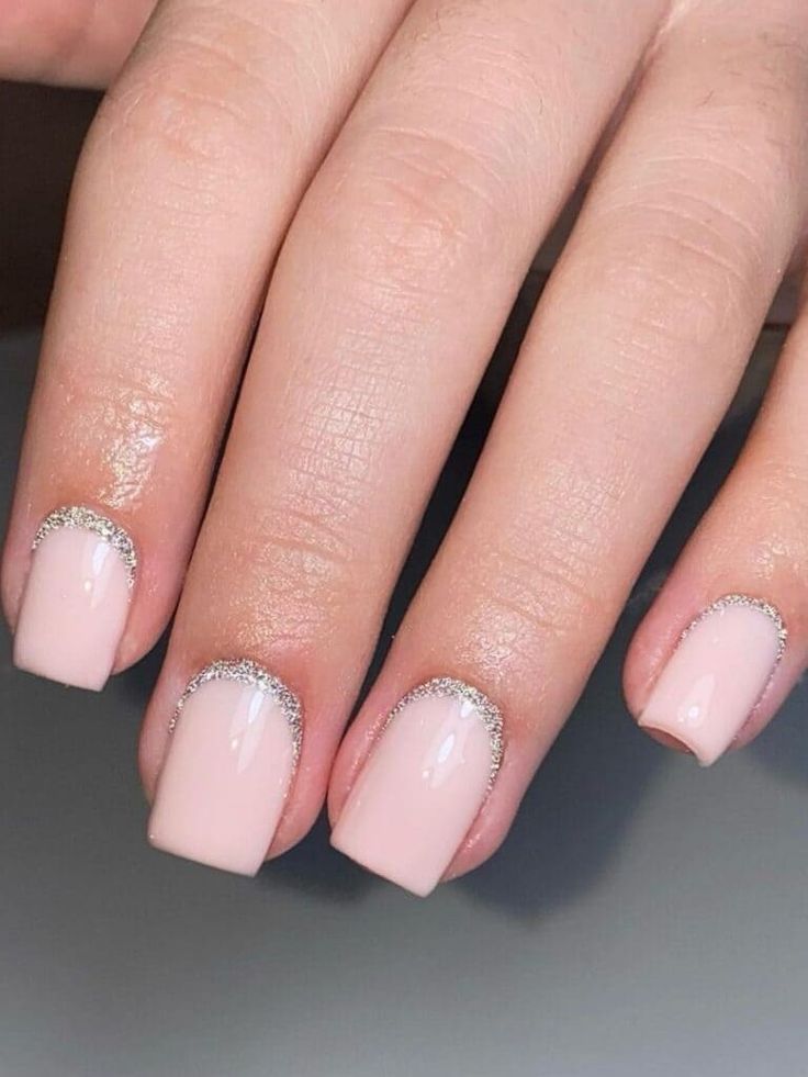 Beauty of Reverse French as Your Perfect Wedding Nails