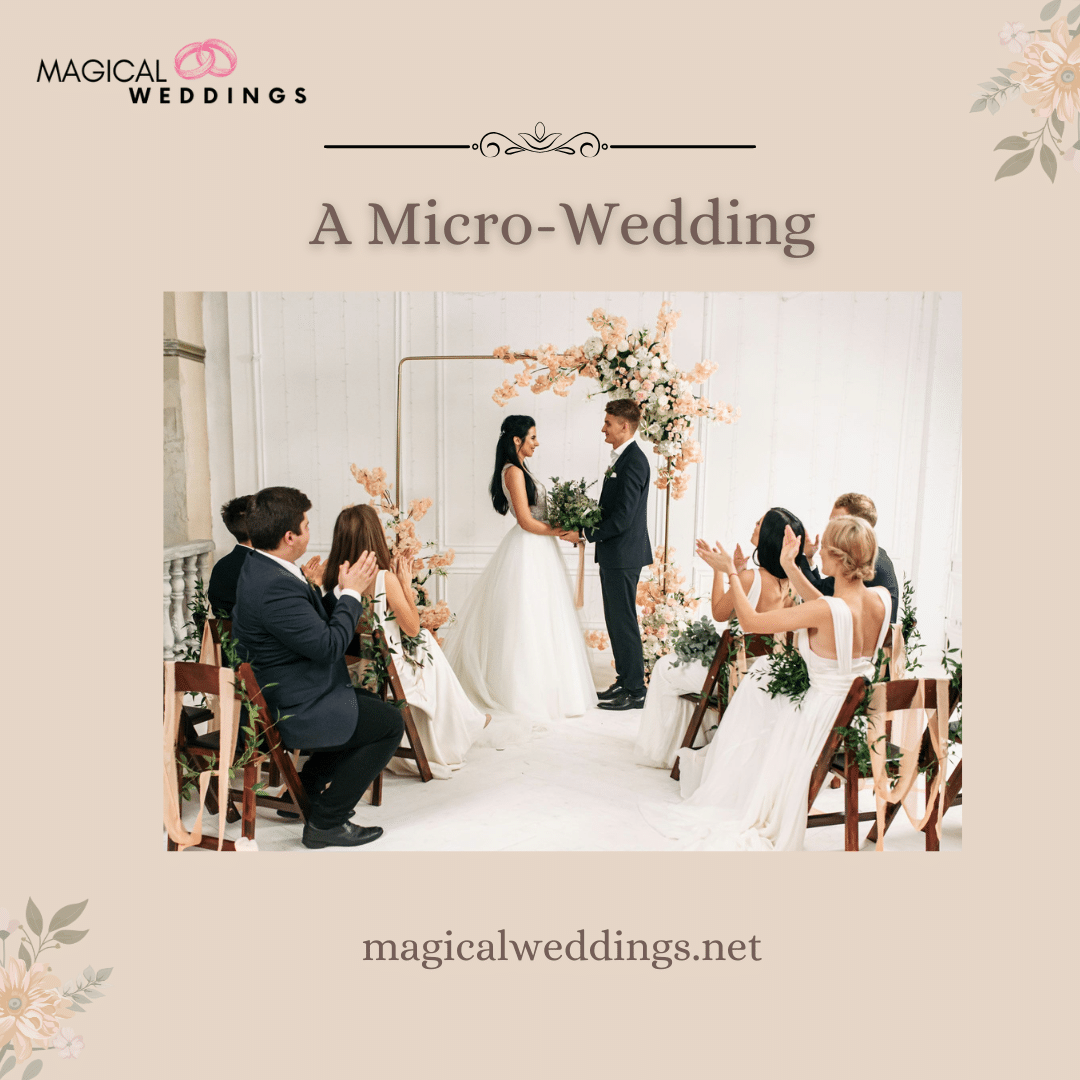 A Micro Wedding Guests Gathered for a ceremony