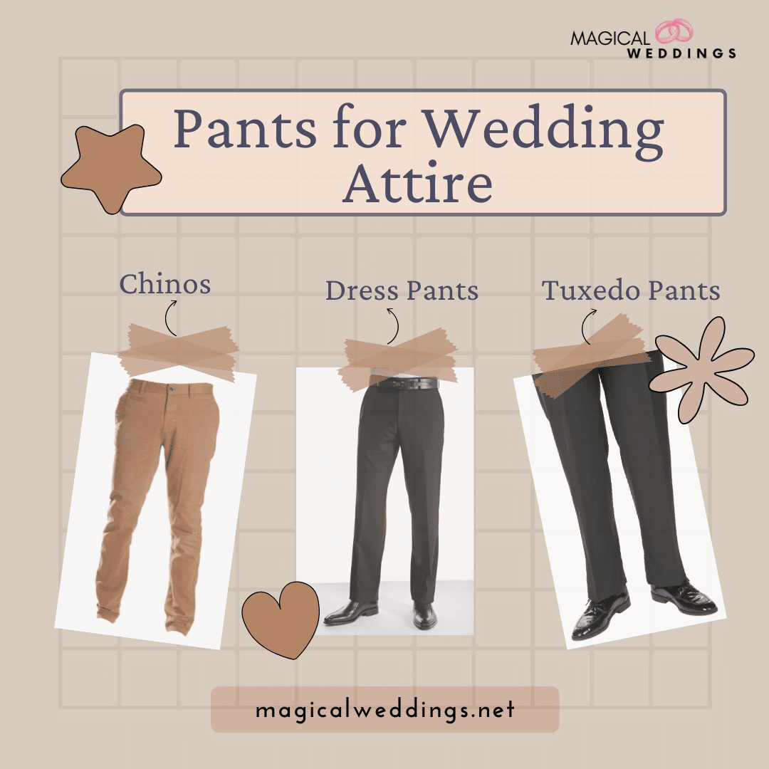 Pants for Wedding Attire Infographic