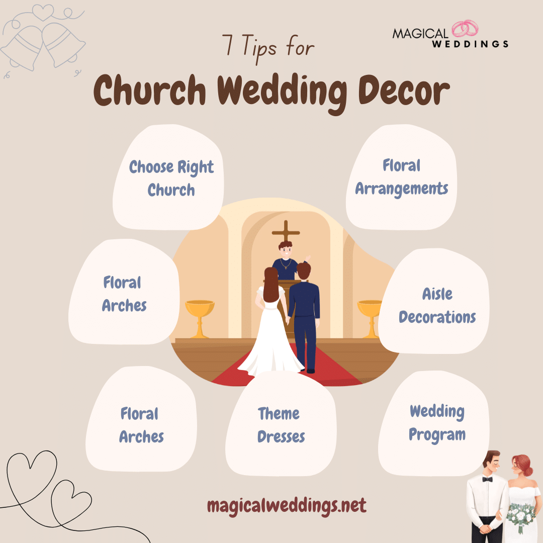 7 Tips for Church Wedding Decor Infographic