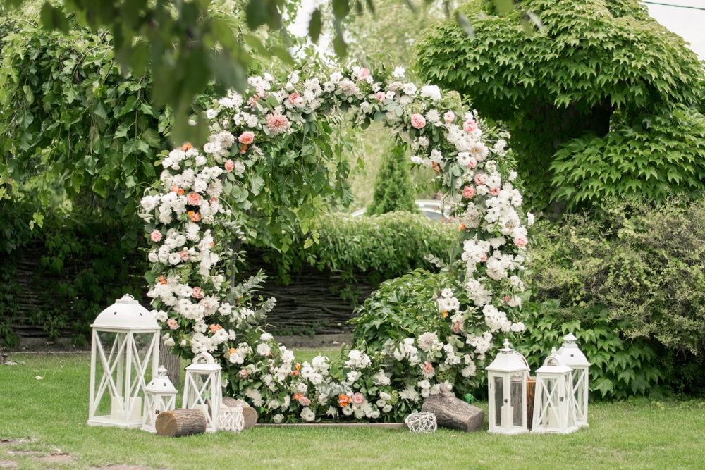 Wedding Ceremony Very Beautiful And Stylish Wedding Arch Decorated With