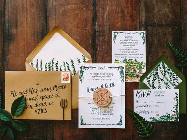 garden themed wedding invitations
