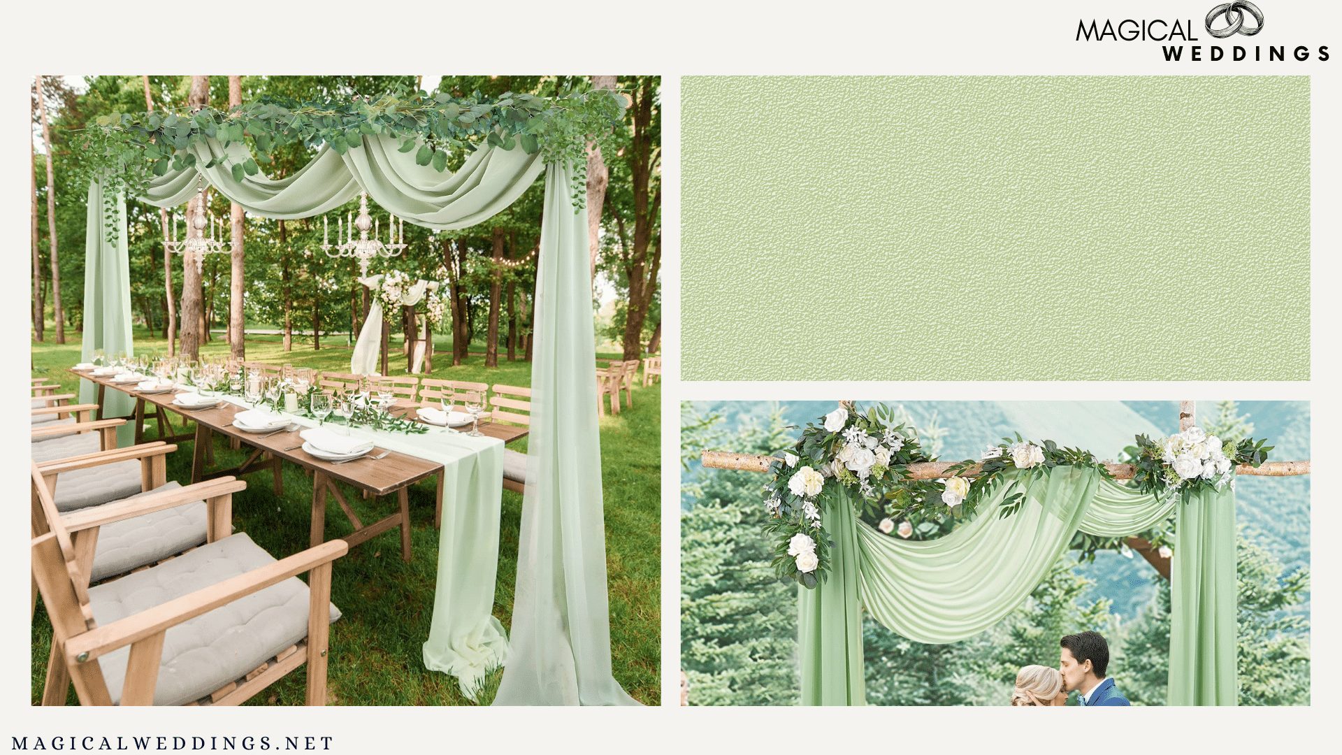 sage green outdoor wedding decor