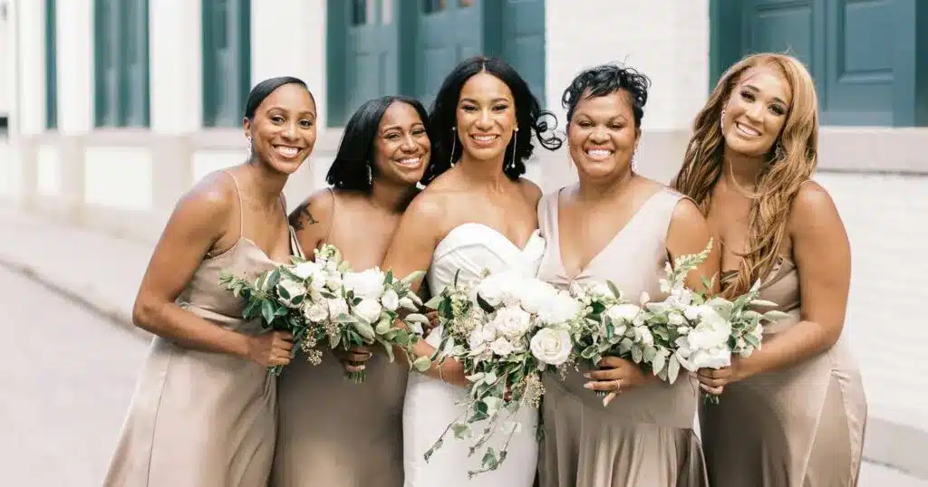 bride with her bridemaid