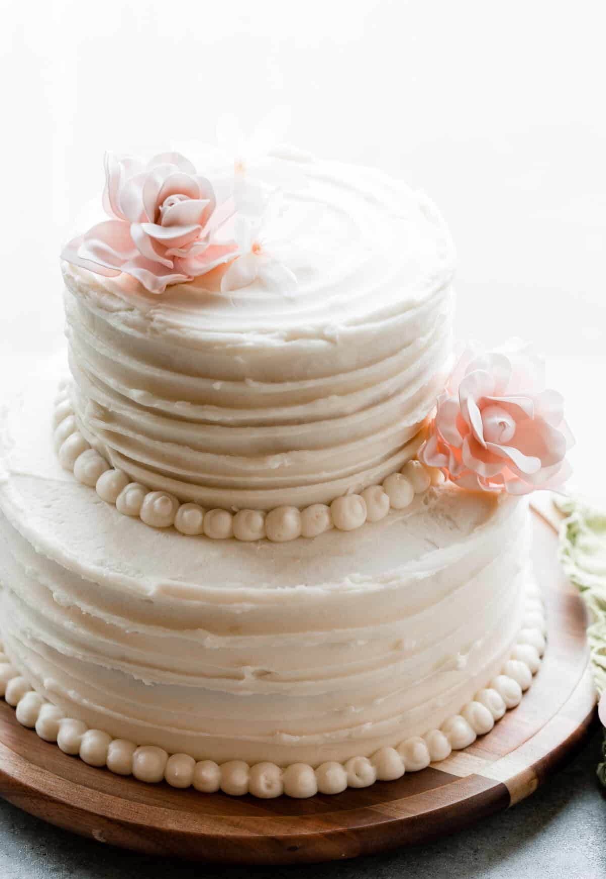 DIY tier wedding cake