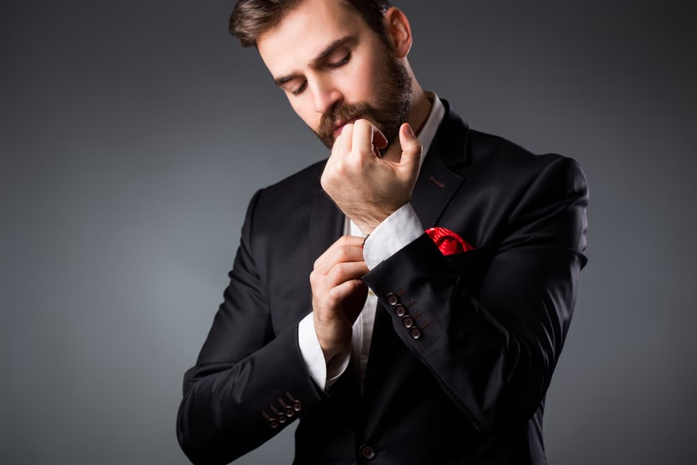 Man's Style Elegant Young Man Getting Ready Dressing Suit Shirt