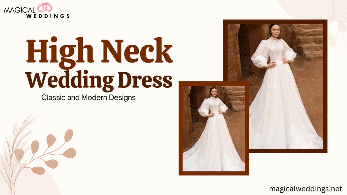 high neck wedding dress
