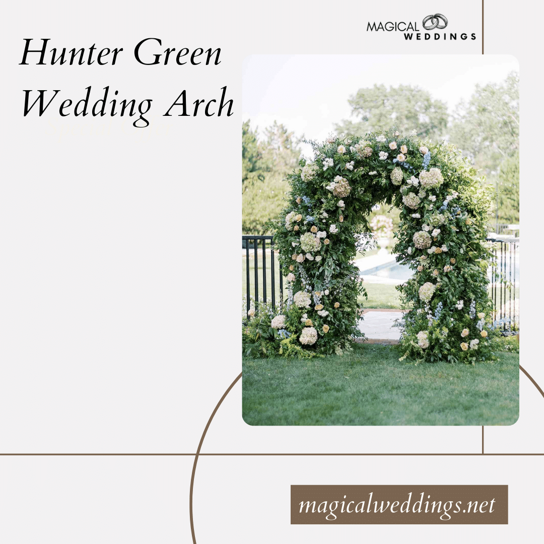 Hunter Green Wedding Arch